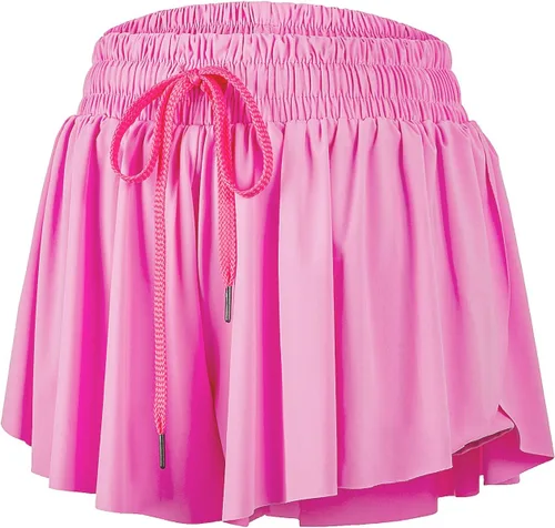 Miniatura 117 de Blaosn Pantalones cortos atléticos fluidos para mujer, gimnasio, yoga, entrenamiento, correr, pantalones cortos de tenis, falda falda linda, ropa