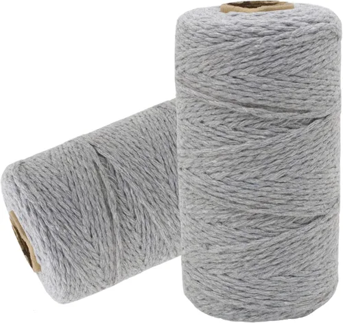 Miniatura 11 de Cuerda de algodón para panaderos: cuerda de pan púrpura claro de 0.079 in, cuerda de 656 pies para envolver regalos 06 Púrpura Claro