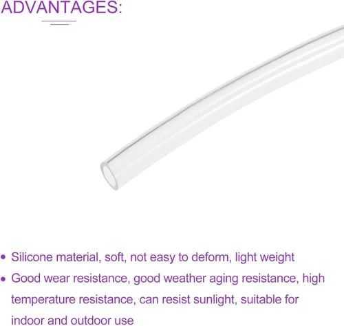 Miniatura 5 de DMiotech 5/64" ID x 1/8" OD, 3.28 pies de largo PA6 Nylon Acuario Tubo de Aire Manguera de Tubo de Nylon Neumático Transparente para Sistema