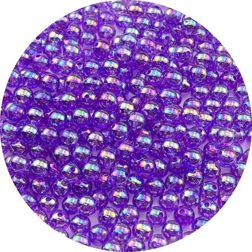 Miniatura 88 de 2000 cuentas redondas acrílicas de 0.157 pulgadas (0.157 in), cuentas espaciadoras de colores AB con agujero para bricolaje, pulseras, collares