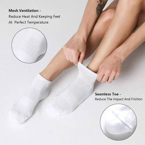 Miniatura 4 de CS CELERSPORT 6 pares de calcetines deportivos para correr para mujer acolchados