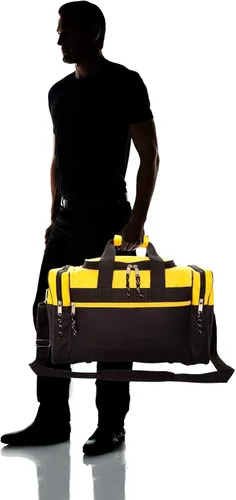 Miniatura 7 de Bolsa de lona, de DALIX, para el gimnasio, para viajar, 17 pulgadas