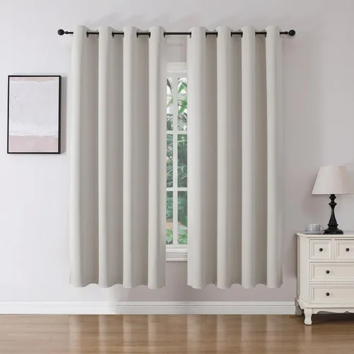 Miniatura 61 de Joydeco Cortinas opacas para dormitorio de 72 pulgadas de largo, 2 paneles de cortinas con aislamiento térmico para oscurecer la habitación