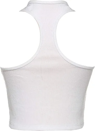 Miniatura 2 de Camiseta sin mangas acanalada con espalda cruzada y cuello halter para mujer
