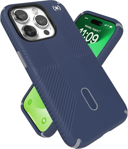 Miniatura 9 de Funda MagSafe Speck para iPhone 15 Pro - Protección contra caídas y de cámara, ClickLock antideslizante, compatible con carga inalámbrica, se adapta