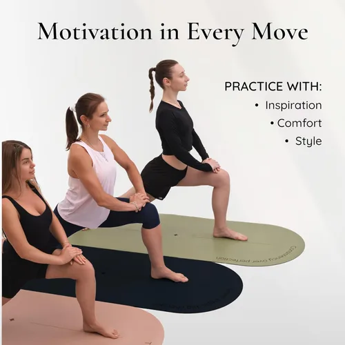 Miniatura 7 de Tapete de Yoga en forma de arco, goma de poliuretano ecológico, tapete de ejercicio antideslizante para Yoga, Pilates, entrenamiento en casa