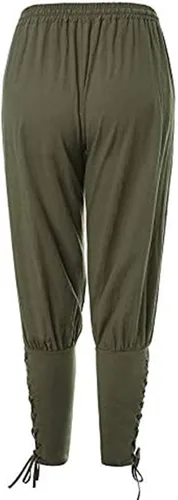 Miniatura 3 de Pantalones al tobillo para hombre tipo medieval vikingos traje de navegante o pirata pantalones renacentistas góticos