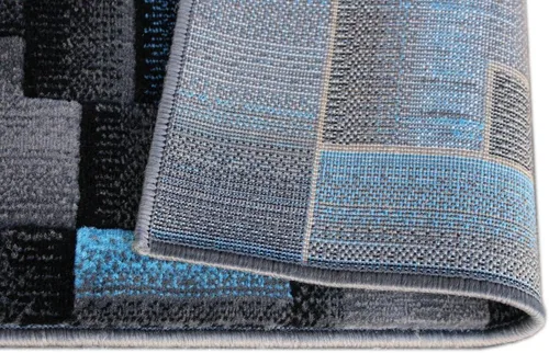 Miniatura 4 de Masada Rugs, Alfombra de Área Moderna Contemporánea, Azul Gris Negro (2 Pies X 3 Pies) Tapete