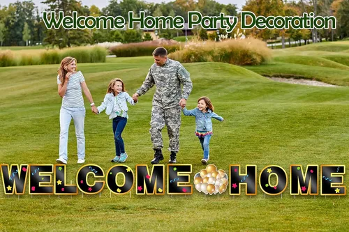 Miniatura 5 de Letrero de bienvenida a casa con estacas – Decoración de bienvenida al aire libre para el hogar adecuada para suministros de fiesta familiar – Juego