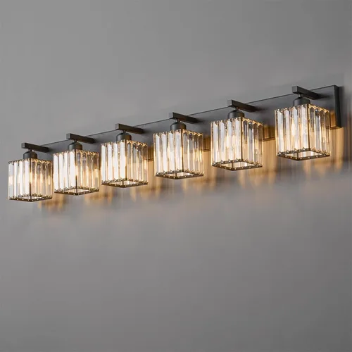 Miniatura 33 de Lámpara de tocador moderna de 2 luces de níquel cepillado, lámpara de tocador de cristal, luz de pared de baño, accesorios de iluminación de baño