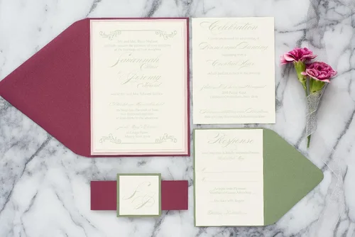 Miniatura 3 de Custom Southern Style Wedding Suite, Fall Wedding Invitation, Bohemian Invitation, Savannah Sample