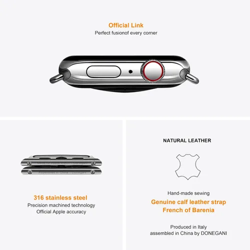Miniatura 6 de LB1 - Correa de cuero para Apple Watch para mujeres y hombres, SE Ultra 2 de 1.575 in 1.732 in 1.811 in 1.654 in 1.772 in 1.614 in 1.496 in 1.929 in