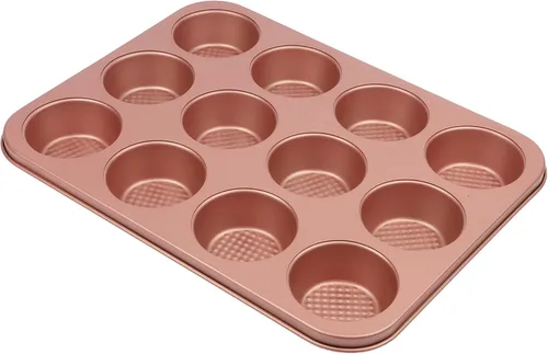 Miniatura 20 de David Burke Molde para hornear estriado de 9" - Molde para pasteles Bundt de acero al carbono - Bronce