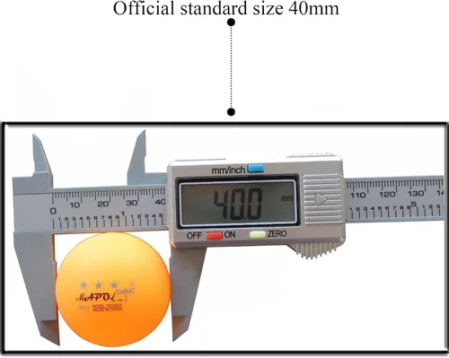 Miniatura 5 de MAPOL Pelota de tenis de mesa de práctica avanzada de 60/22 unidades, 3 estrellas, 40+