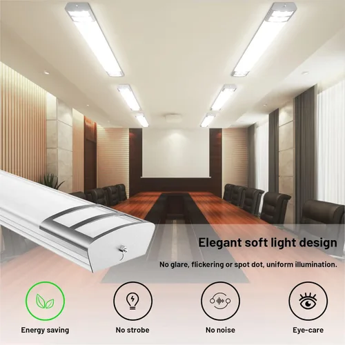Miniatura 4 de AntLux - Lámparas LED de montaje empotrado de 4 pies, 40 W, 4500 lúmenes, 4000 K, luz blanca neutra, 48 pulgadas, iluminación lineal de techo
