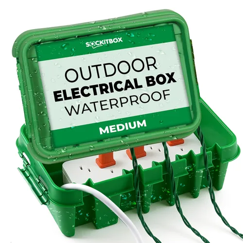 Miniatura 12 de SockitBoX Caja Eléctrica Original para Exteriores Impermeable - Pequeña Cubierta de Cable de Extensión para Exteriores con 6 Entradas de Cable