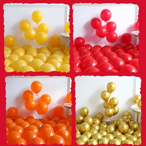 Miniatura 7 de Juego de arco de globos de fuego, 144 globos rojos, amarillos y dorados con globos de camión de bomberos de aluminio para suministros de fiesta