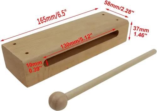 Miniatura 2 de Bloque de madera con mazo, instrumento de percusión, bloques de ritmo, música