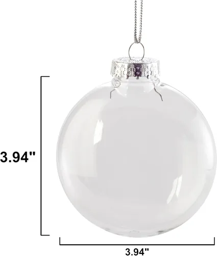 Miniatura 3 de Creative Hobbies Discos de adorno de Navidad rellenables de plástico transparente de 3.94 pulgadas, ideales para manualidades, vacaciones y bodas