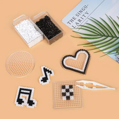 Miniatura 6 de Fuse Beads 6000 cuentas de hierro fundido negro de 0.197 in compatibles con Perler y Hama