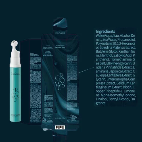 Miniatura 9 de GROWUS Suero Terapia Booster de Recuperación 15ml (0.507 Fl oz), Suero para el Cuero Cabelludo para Línea de Cabello Retraída, Apoya Cabello Más