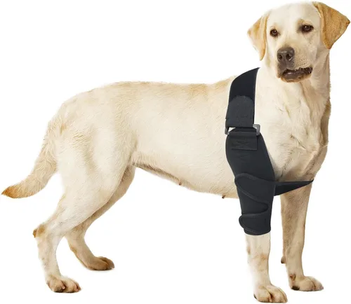 Dog Elbow Protector Elbow Pads, Dog Joint Recovery Sleeve, Adjustable Dog Elbow Pads Dog Leg Wound Care, for Hip Dysplasia, Front Leg Calluses,