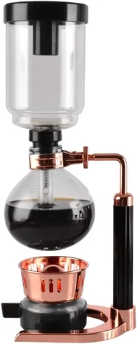 JITEM Cafetera Syphon Cafetera manual retro de vidrio al vacío, percoladores de 3 tazas de vidrio de mesa de sifón para café o té