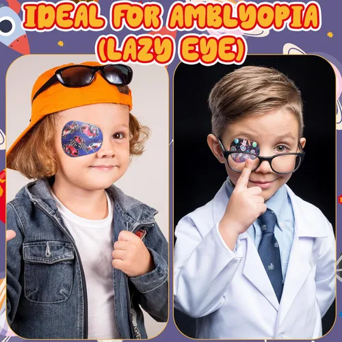Miniatura 5 de 60 parches adhesivos para los ojos para niños y niños, 12 estilos, parches para los ojos lindos para niños pequeños