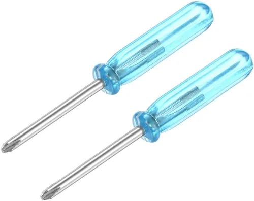 uxcell Mini destornillador Phillips, cabeza cruzada de 0.079 in, 1.772 in de longitud para reparación de electrodomésticos pequeños, 2 unidades
