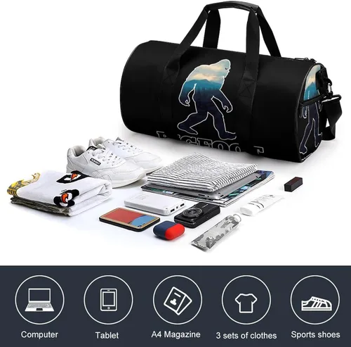 Miniatura 4 de Bigfoot - Bolsa deportiva para gimnasio, bolsa de viaje para entrenamiento, ligera, para mujeres y hombres, grande