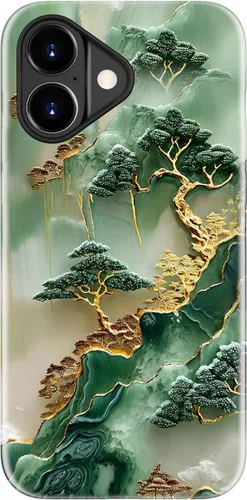 Miniatura 132 de LUHOURI Funda para iPhone 12 Mini, compatible con carga inalámbrica, doble capa, interior de silicona suave + carcasa exterior dura, bonito diseño