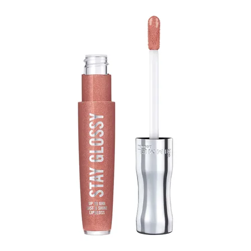 Miniatura 32 de Rimmel Stay Glossy Brillo de labios - Fórmula ligera y no pegajosa para color y brillo de labios - 130 Blushing Belgraves,.18oz Belgraves sonrojados