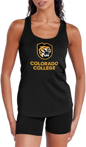 Miniatura 13 de Camiseta deportiva sin mangas oficial de NCAA Collegiate para mujer, con espalda cruzada, colección con logotipo primario