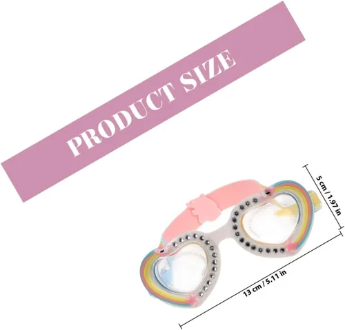 Miniatura 2 de Hemobllo Swim Goggles with Heart-shaped Frame Comfortable Anti-leak Eye Protector for Lightweight Flexible Strap and Fog Resistant Pool Glasses for