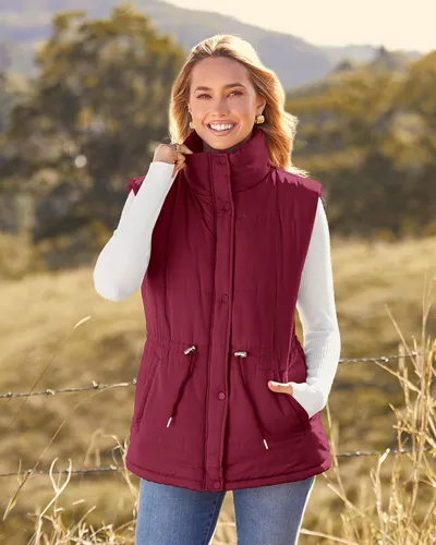 Miniatura 4 de BTFBM Chaleco casual para mujer, con botones, con cremallera, acolchado, con cordón, sin mangas, con bolsillos