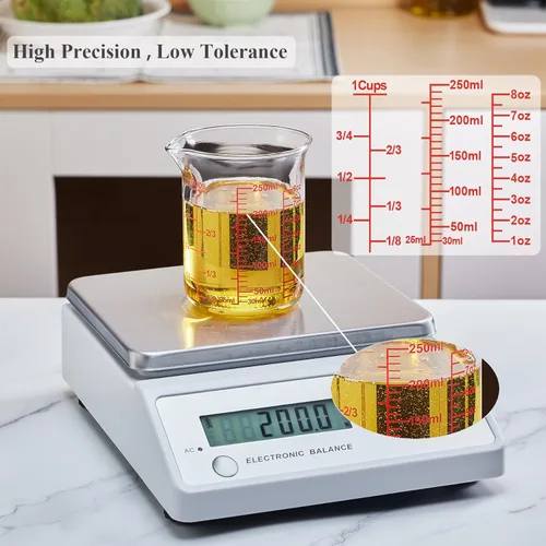 Miniatura 4 de Ackers - Taza medidora de vidrio de 1 taza, taza medidora de líquido de borosilicato de 8 onzas con boquilla