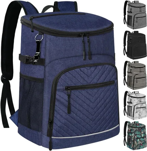 Mochila enfriadora aislada a prueba de fugas, impermeable, mochila enfriadora de 30/45 latas, gran capacidad, ligera, para viajes, camping, playa,