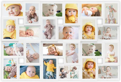 Miniatura 10 de HELLO LAURA Marcos de fotos de collage de 4 x 6, marco de collage de fotos de 24 aperturas para decoración de pared, fotos multifamiliares para Negro