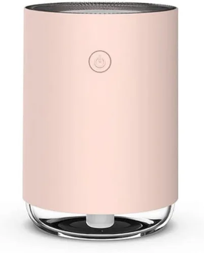 Humidificador de aire, humidificador portátil de aceite aromático, purificador de fragancia para el hogar del automóvil con luces románticas, Rosa