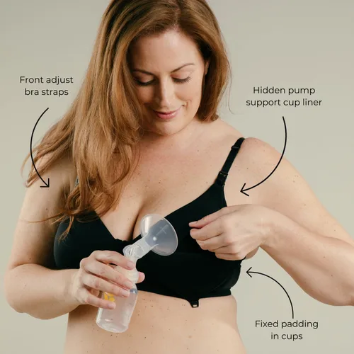Miniatura 5 de Simple Wishes - Brasier de lactancia y manos libres en uno, cómodo, acolchado, talla 32 a talla más grande 40DD.