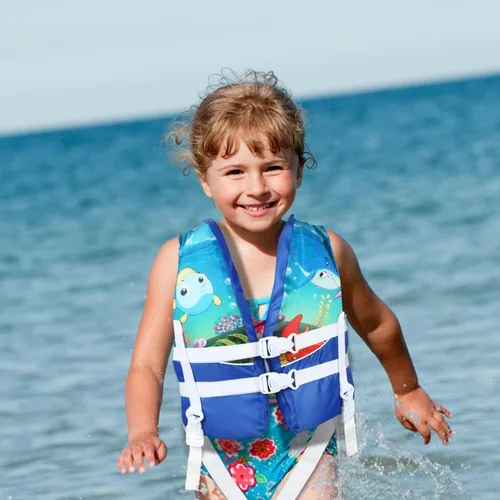 Miniatura 7 de Chaleco de natación para niños pequeños, flotador de piscina para niños, flotador de natación para niños de 20 a 70 libras, chaleco flotante