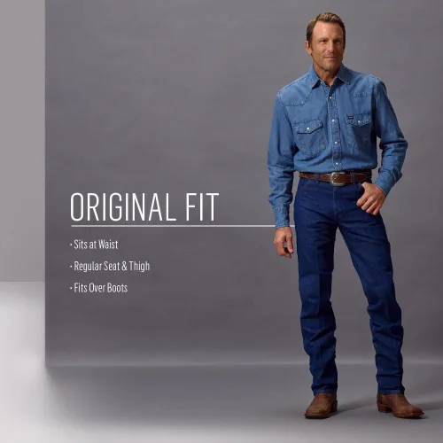 Miniatura 6 de Wrangler Jeans de corte vaquero de 13mwz para hombre Índigo (Prewashed Indigo)