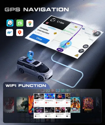 Miniatura 6 de 4G+64G para Ford F150/F250/F350 2004-2014 Radio de coche con Carplay inalámbrico/Android Auto, 7 pulgadas Android 15 pantalla táctil estéreo