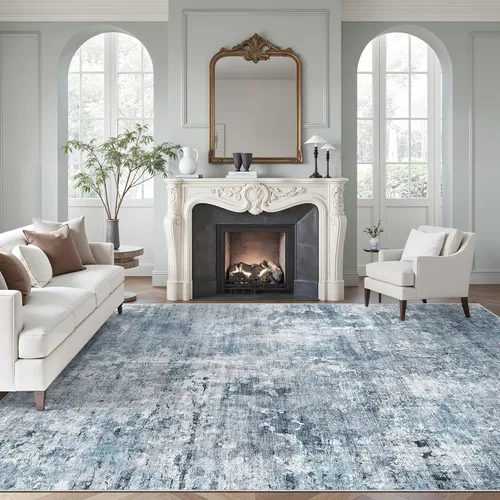 Miniatura 22 de Alfombra de pasillo Soalmost 2'6" x 10' lavable, alfombra antideslizante para cocina, baño, lavandería, alfombras vintage ultra delgadas para Beige