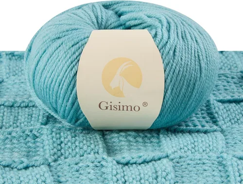 100% lana merino para tejer y ganchillo, hilo lujoso y suave de 6 cabos para tejer y crochet a mano, 1.76 oz/50 g, 127 yardas/116 metros (Aruba Sea,