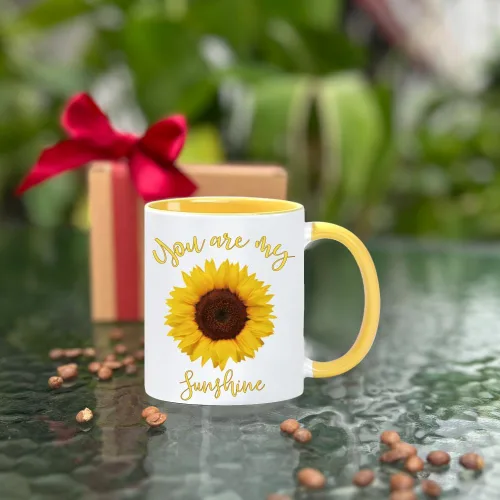 Miniatura 4 de Taza de café con diseño de girasol, con texto en inglés "You Are My Sunshine Sunflowers", regalo para novia, mamá, papá, pareja, hija, amigo