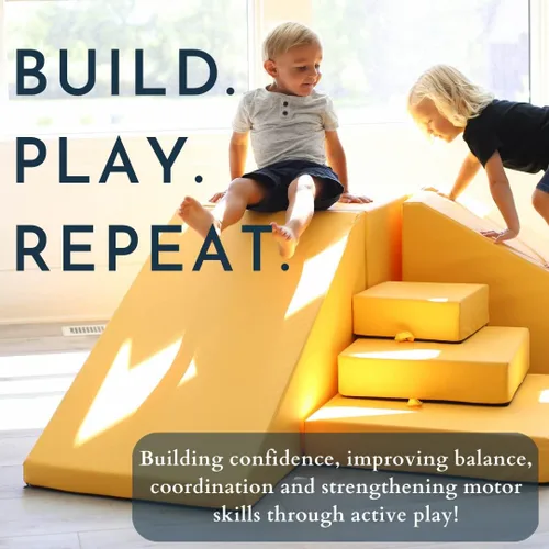 Miniatura 4 de Foamnasium Pillar Builder, juego de espuma para interiores, 5 piezas suaves para niños pequeños y niños para gatear, escalar, construir fuertes