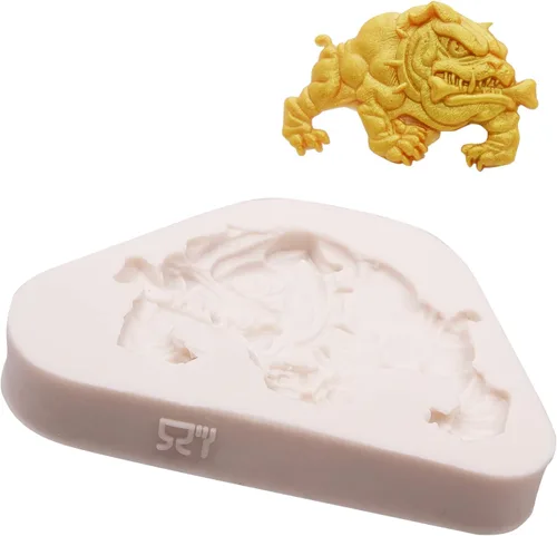 Miniatura 5 de Moldes de silicona para fondant de bulldog francés, 2 piezas, moldes epoxi hechos a mano para decoración de pasteles, chocolate, caramelo, goma
