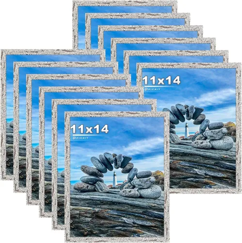 Miniatura 94 de Picrit - Juego de 12 portarretratos de 4 x 6 pulgadas, para fotos de 3.5 x 5 con paspartú o 4 x 6 pulgadas sin paspartú, marcos para colgar