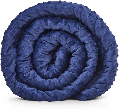 Miniatura 13 de TONGDADA Manta con peso para niños, 40 x 60 pulgadas, 10 libras, para niños de entre 80 y 125 libras, material de algodón de primera calidad
